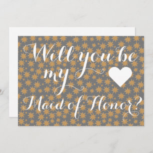 Celestial Will You Be My Maid of Honour Proposal  Invitation