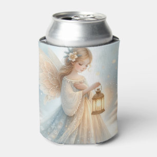 Celestial Winter Angel Lantern of Comfort Can Cooler