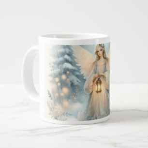 Celestial Winter Angel Lantern of Grace Large Coffee Mug