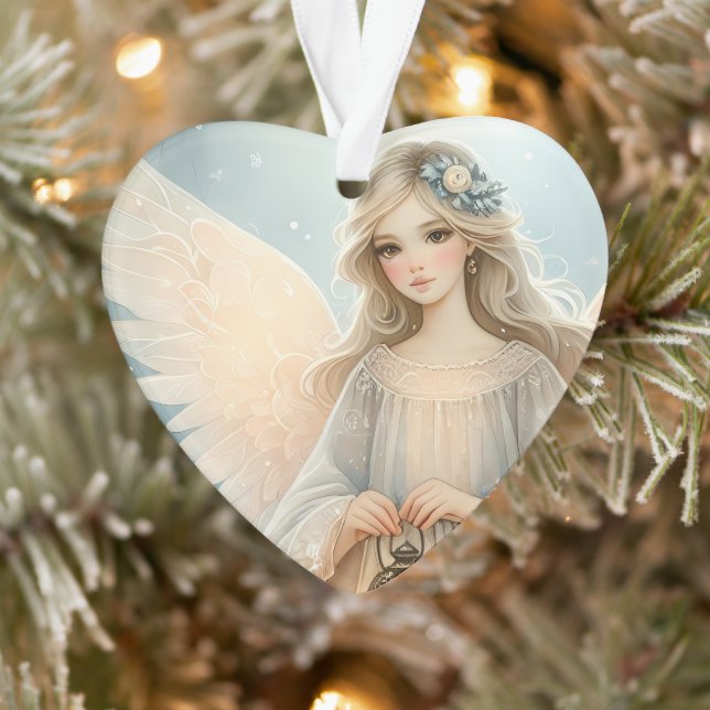 Celestial Winter Angel Lantern of Grace Ornament (Tree)