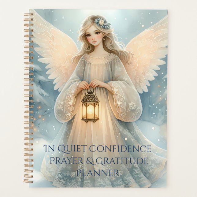 Celestial Winter Angel Lantern of Grace Planner (Front)