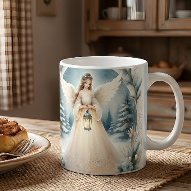 Celestial Winter Angel Lantern of Hope Coffee Mug (Creator Uploaded)