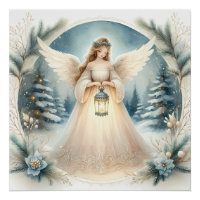 Celestial Winter Angel Lantern of Hope