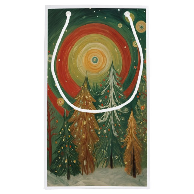 Celestial Winter Grove Small Gift Bag (Back)