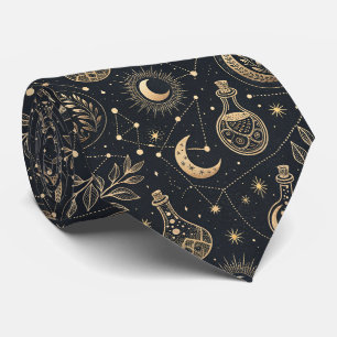 Celestial Witchcraft - Gold Moon, Potion Bottles Tie