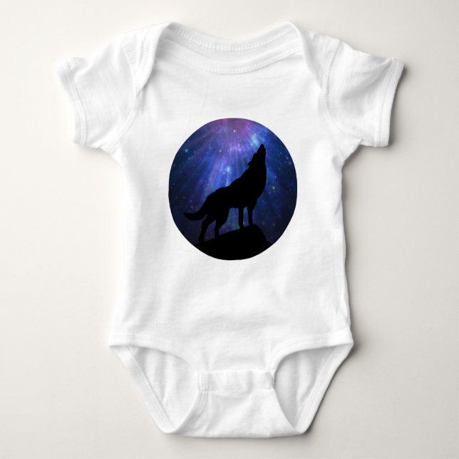 Celestial Wolf Baby Bodysuit (Front)