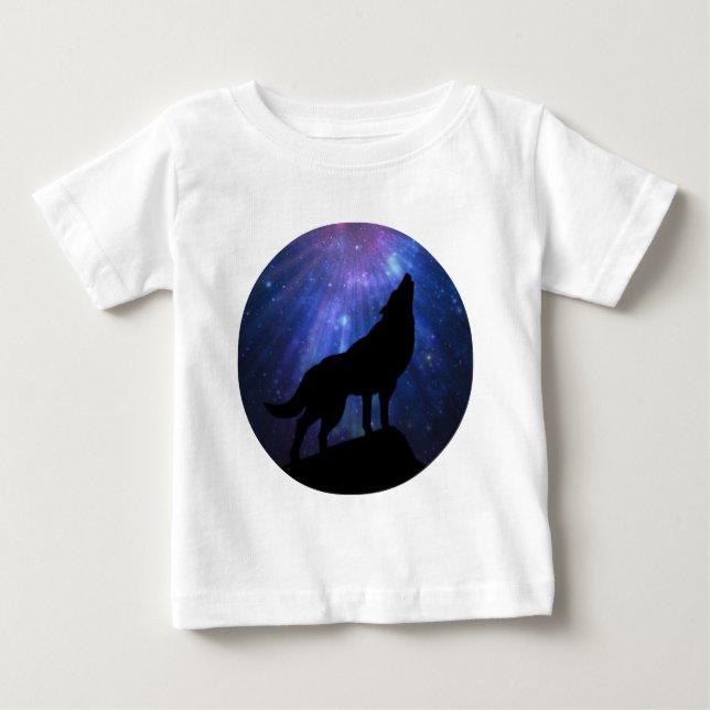 Celestial Wolf Baby T-Shirt (Front)