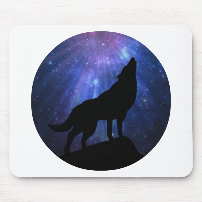 Celestial Wolf Mouse Pad (Front)