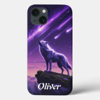 Celestial Wolf – Mystic Howl iPhone 13 Case