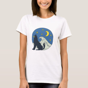 Celestial Wolf Mystical Art  T-Shirt