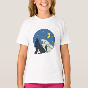 Celestial Wolf Mystical Art  T-Shirt