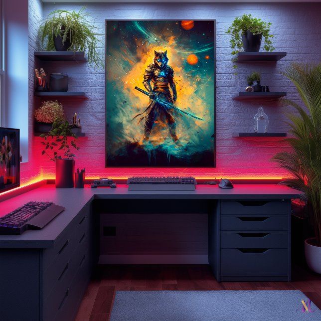 Celestial Wolf Ronin – Guardian of the Cosmic Blad Poster (Creator Uploaded)