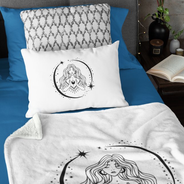 Celestial woman,moon stars,boho,elegant astronomy pillowcase (Creator Uploaded)