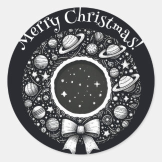 Celestial Wreath with Stars Sticker