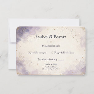 Celestial Written in the Stars RSVP Card