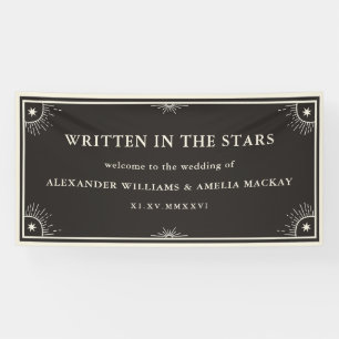 Celestial written in the stars wedding sign Banner