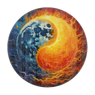 Celestial Yin Yang Art Cutting Board