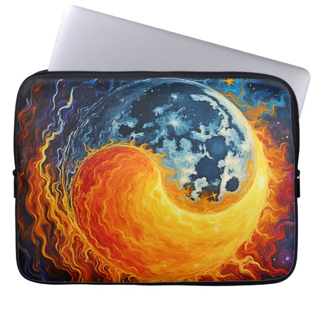 Celestial Yin Yang Art Laptop Sleeve (Front)