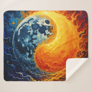 Celestial Yin Yang Art Sherpa Blanket