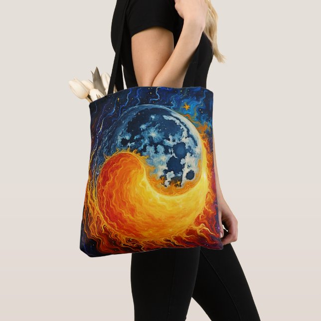 Celestial Yin Yang Art Tote Bag (Close Up)