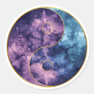 Celestial Yin‑Yang Cosmic Balance Classic Round Sticker