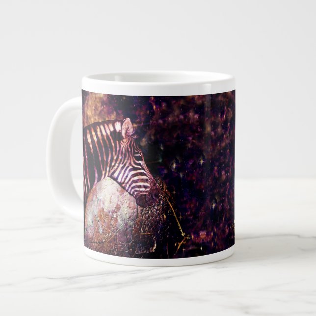 Celestial Zebra of the Equidae Eclipse Large Coffee Mug (Front Left)