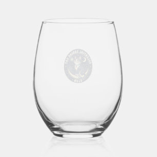 Celestial Zodiac Cat Cute Cat T-Shirt Design - Cel Stemless Wine Glass