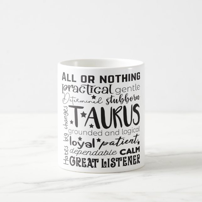 Celestial Zodiac Sign Mug/Taurus Description Coffee Mug (Center)