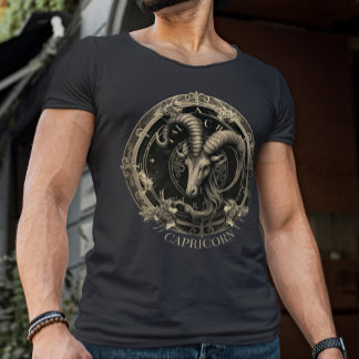 Celestial Zodiac Symbol Fantasy Capricorn Birthday T-Shirt