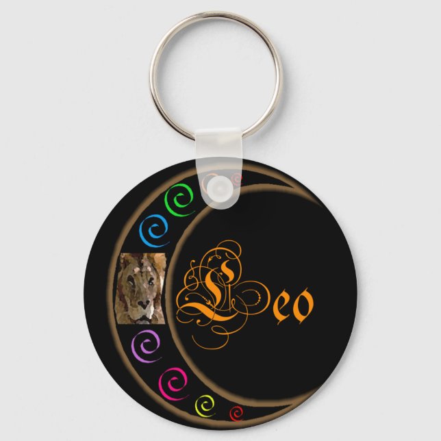 Celestrial Moon Leo Key Ring (Front)