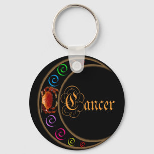 Celestrial Moons Zodiac Cancer Key Ring