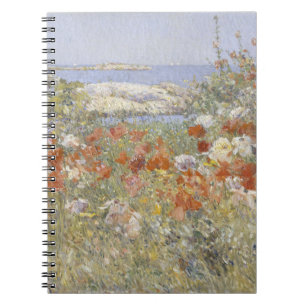 Celia Thaxter's Garden by Childe Hassam Spiral Notebook