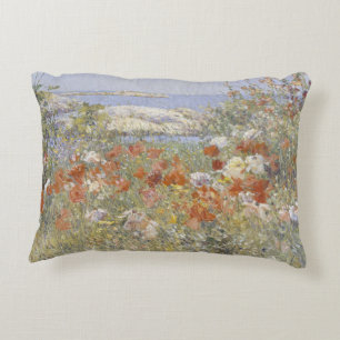 Celia Thaxter's Garden by Frederick Childe Hassam Decorative Cushion