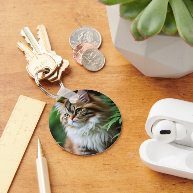 Celia The Cubby Persian Cat, Keyring (Desk)