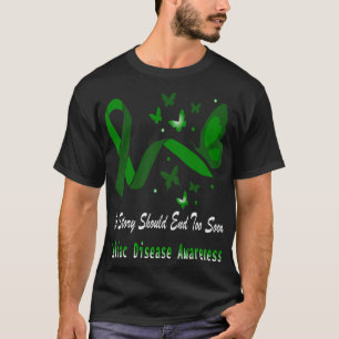 Celiac Disease Awareness Butterfly Green Ribbon T-Shirt