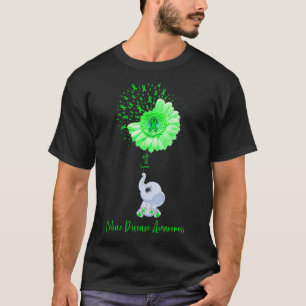 Celiac Disease Awareness Faith Elephant Flower Sur T-Shirt