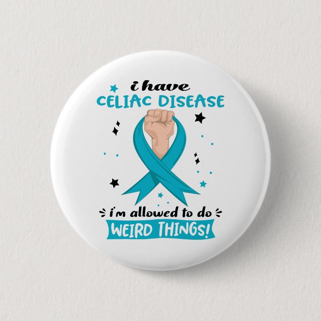 Celiac Disease Awareness Month Ribbon Gifts 6 Cm Round Badge (Front)