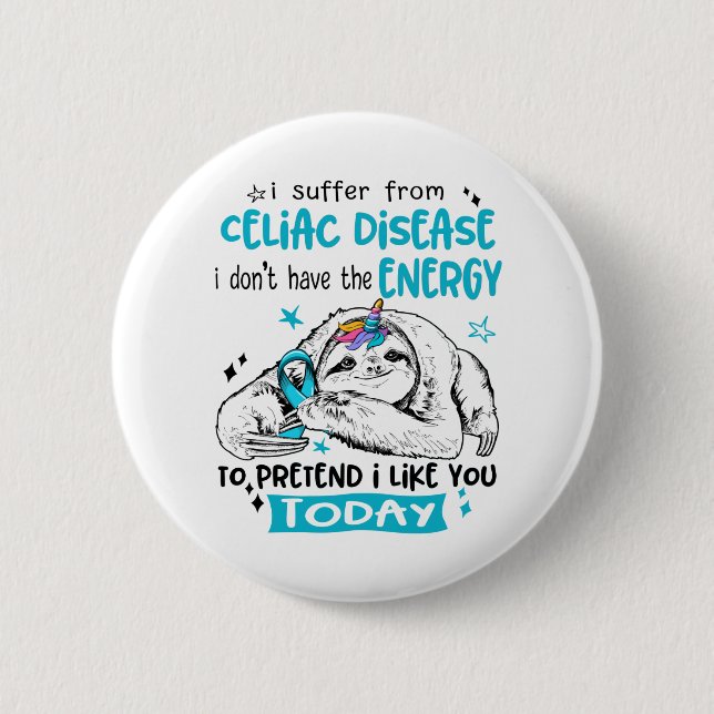 Celiac Disease Awareness Month Ribbon Gifts 6 Cm Round Badge (Front)