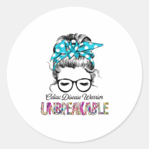 Celiac Disease Awareness Ribbon Support Gifts Classic Round Sticker