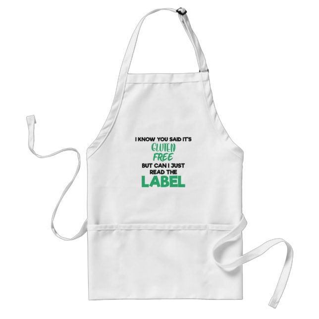 Celiac Disease Gluten Free Read The Label Gluten I Standard Apron (Front)