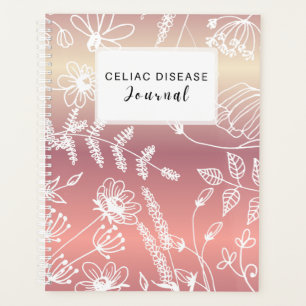 Celiac Disease Monthly Journal - Pink Metallic Planner