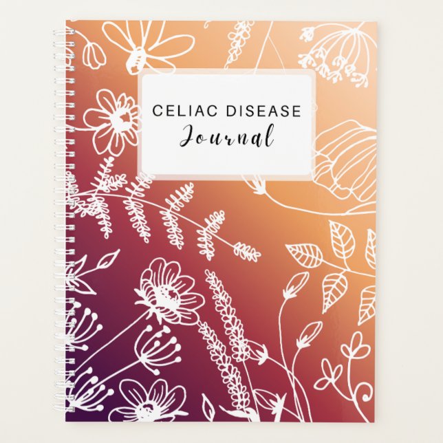 Celiac Disease Monthly Journal - Sunset Purple Planner (Front)