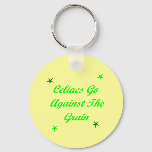 Celiacs Go Against The Grain Key Ring (Front)