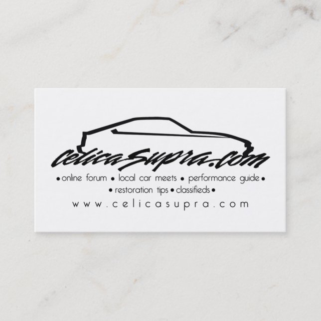 celicasupra.com business card (Front)