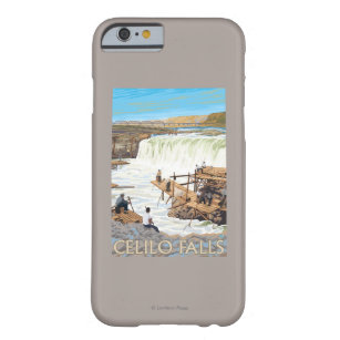 Celilo Falls Fishing Vintage Travel Poster Barely There iPhone 6 Case