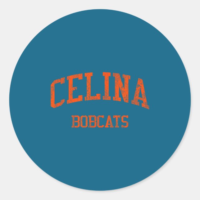 Celina High School Hs Tx Classic Round Sticker (Front)