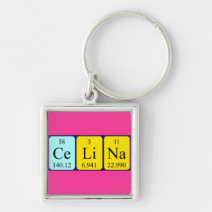 Celina periodic table name keyring