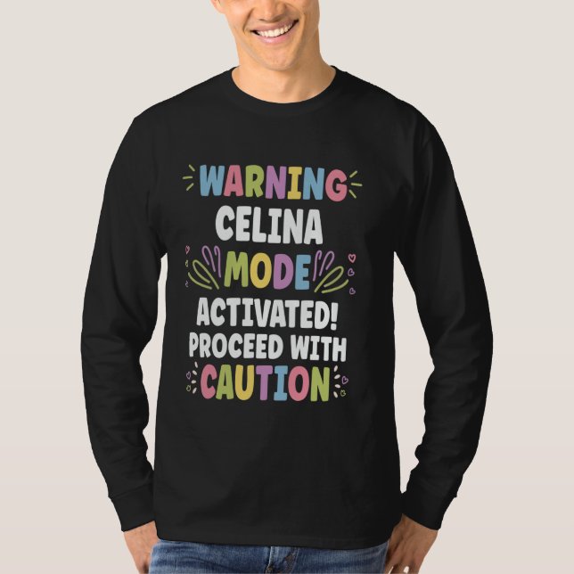 CELINA Personalised Name Funny Cute Custom CELINA  T-Shirt (Front)