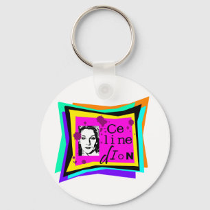 Celine Dion - pop art Key Ring