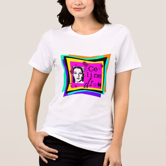 Celine Dion - pop art Tri-Blend Shirt (Front)
